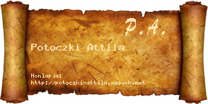 Potoczki Attila névjegykártya
